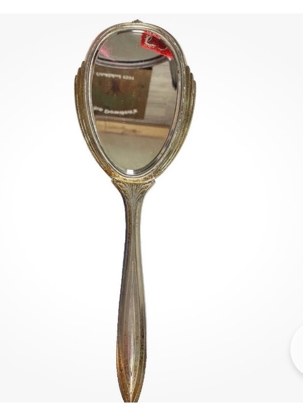 Vintage-Style Silver Hand Mirror - Elegant Silver Finish